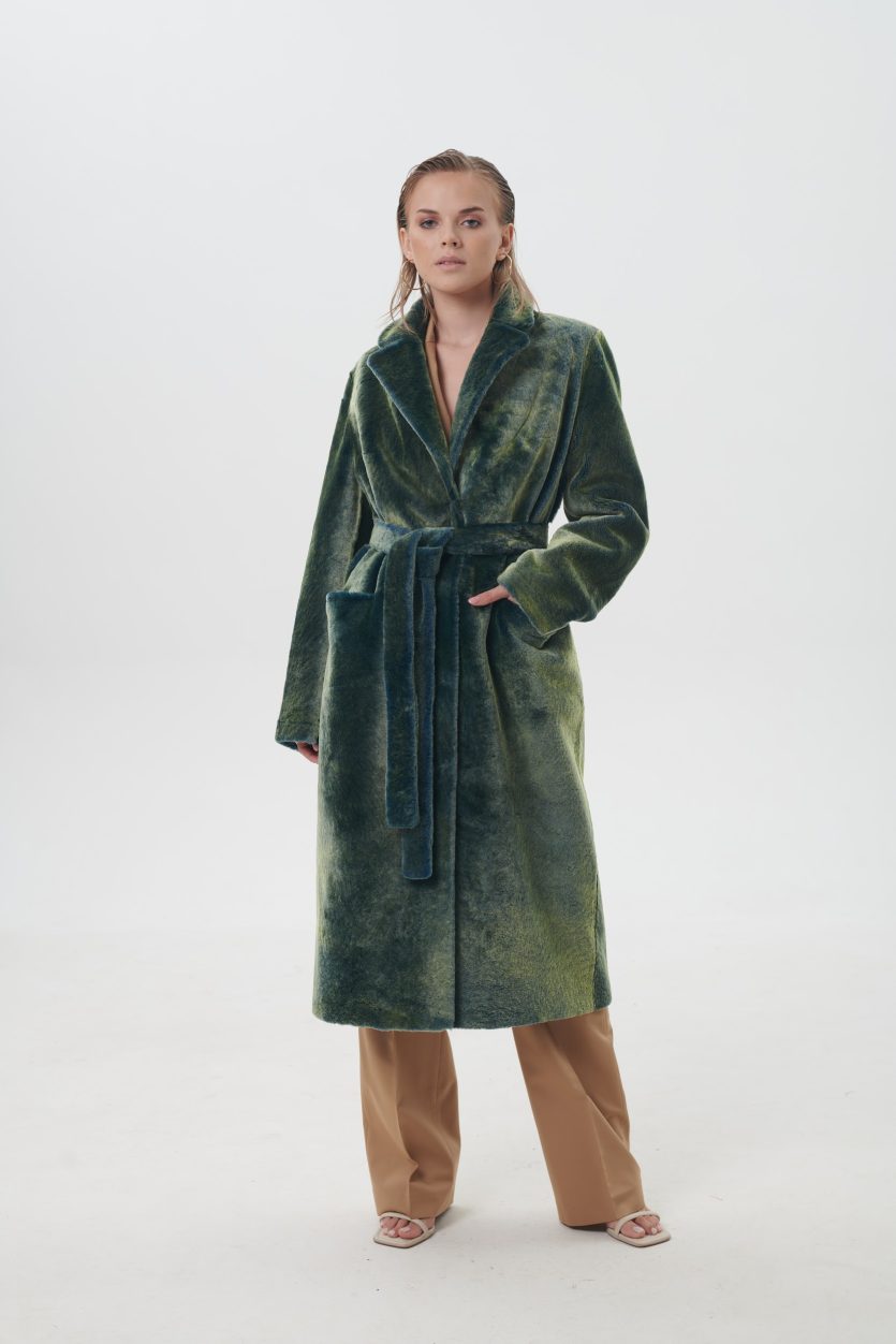 Женское пальто из натурального меха EMILIA RINZI