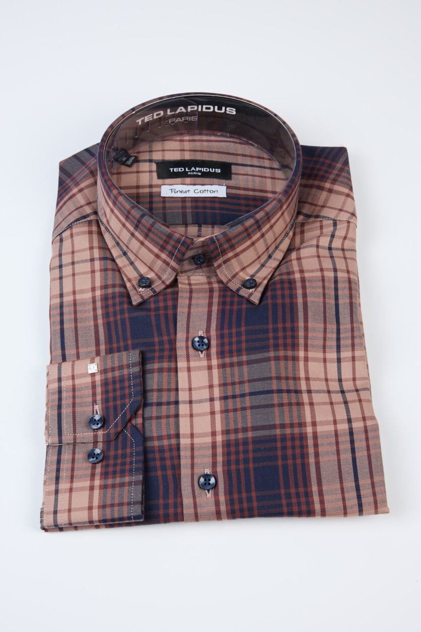 Cămașă bărbătească Ted Lapidus Paris în carouri Finest Cotton